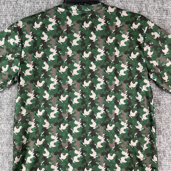 Zaxbys Shirt Mens Small Green Camo Fast Food Retail Employee Uniform Chicken - Picture 4 of 9